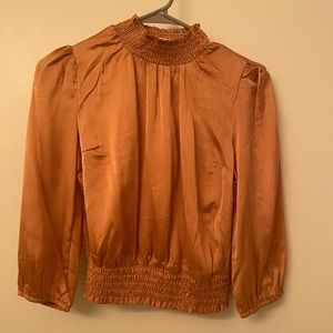 Gold silk blouse